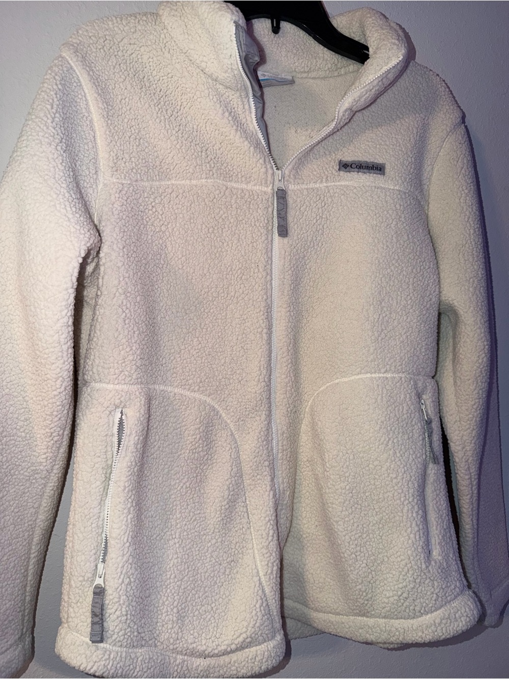 Columbia Women’s Ivory White Sherpa Fleece Jacket